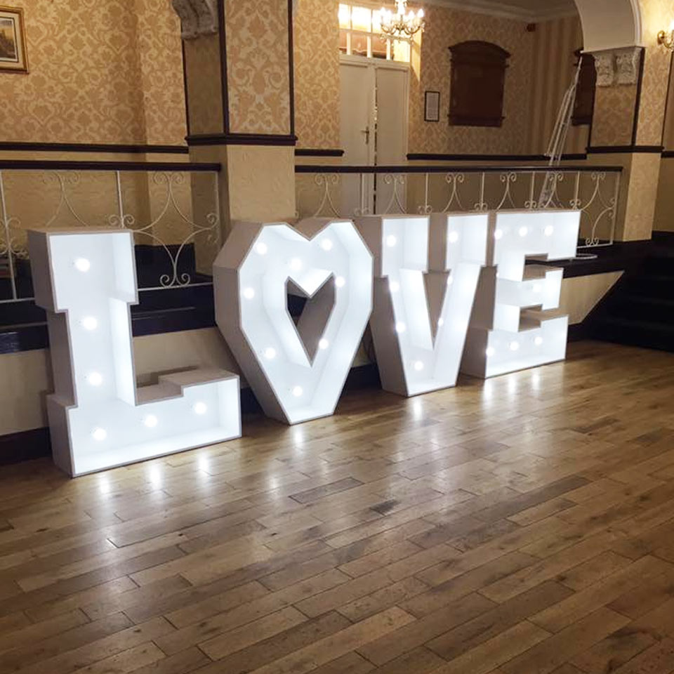 light up mr mrs letter hire yorkshire