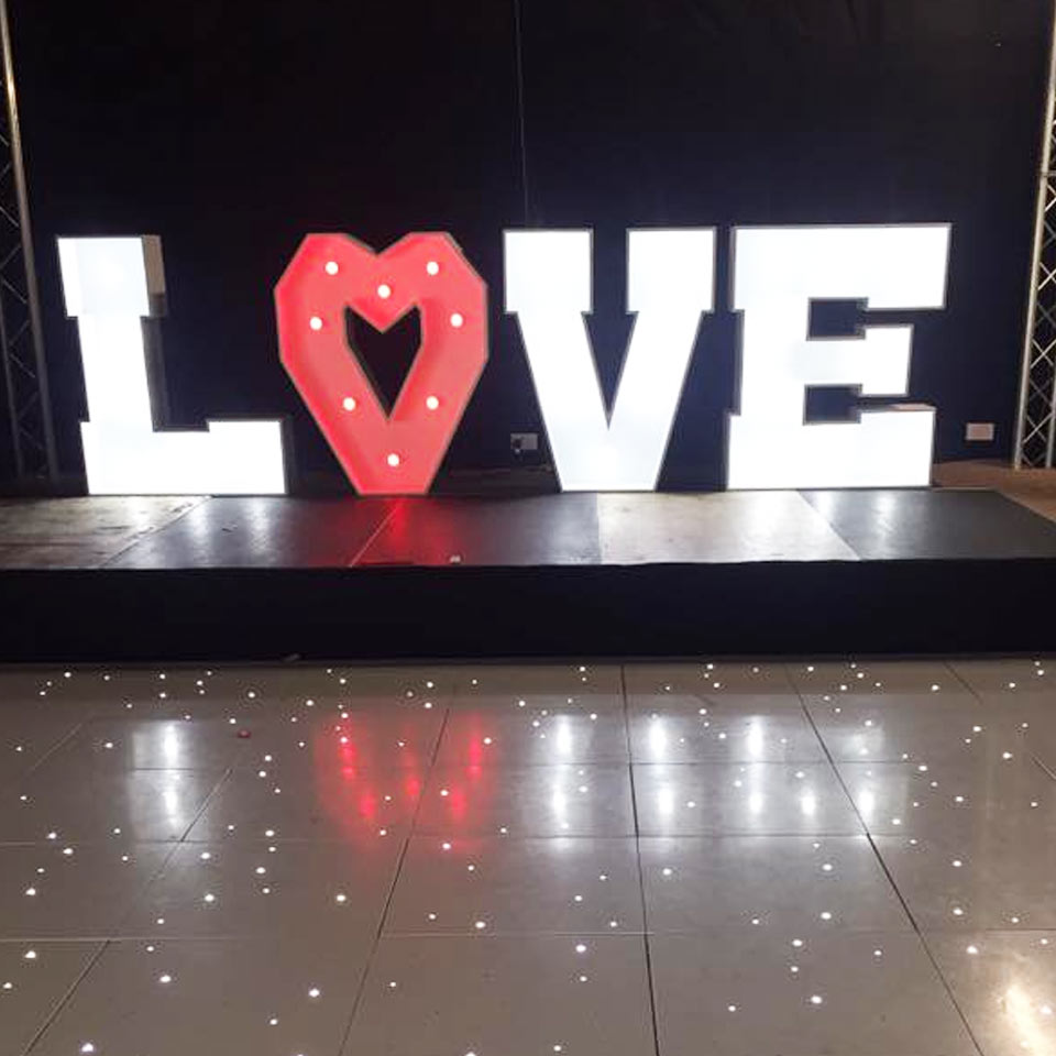 light up letter hire yorkshire